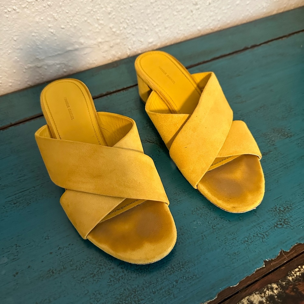 Mansur Gavriel Suede Crossover Sandals
Size: EU 37 (Approx. US 7) Regular (M, B)